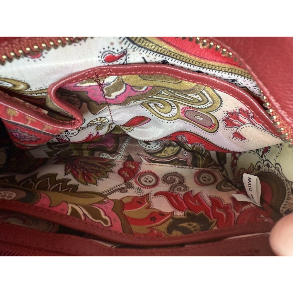 Rare Artisan Sophia Visconti Leather Bag Boho Luxe Hand-Painted Wearable Art - Picture 10 of 16